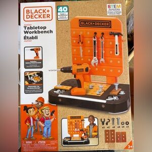 Black & Decker Kids Workbench Set - Orange and Black